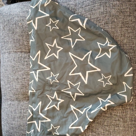 Summer Mae Olive Green Side Strap Star Print Bikini Bottom Size M NWOT # - Picture 2 of 6